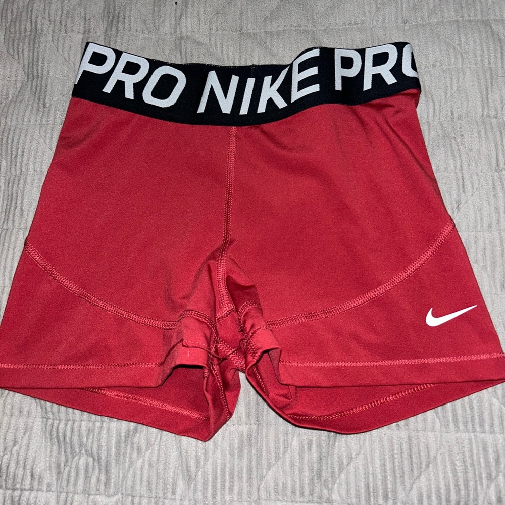 Red Nike Pro Shorts